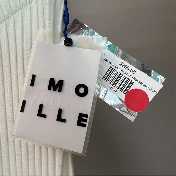 Simon Miller Rib Alder Wide Leg Crop Pant Macadamia XS NWT Minimalist Neutral - Picture 6 of 7